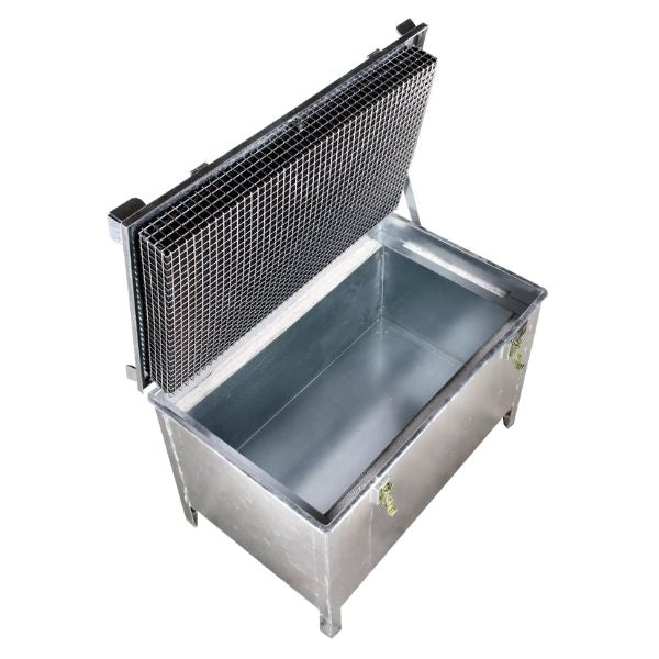 Pojemnik do składowania baterii i akumulatorów Topserw, 220 l, stal ocynkowana, wypełniacz PyroBubbles