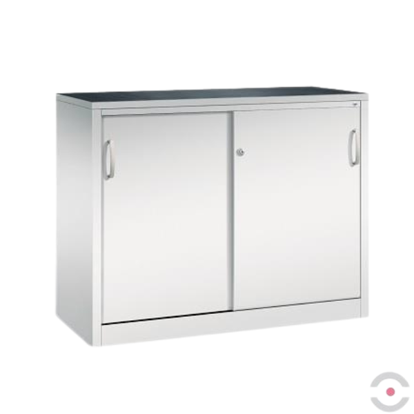 Szafa warsztatowa M, 1 półka, mata, drzwi przesuwne, W*S*G 1000*1200*500 mm, szary