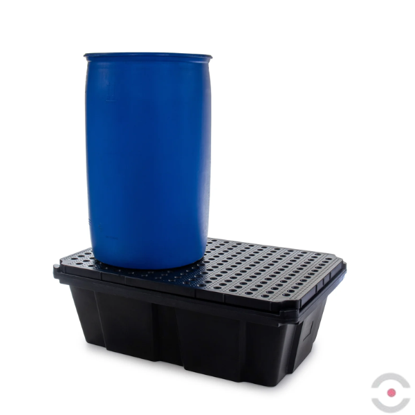 Wanna wychwytowa polietylenowa Topserw 230 l, beczka 1*200 l, kratownica, czarny, MEDIUM