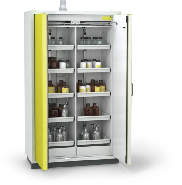 Szafa ognioodporna Topserw PRIME-90 XL-2, 10 półek wysuwanych, drzwi CLA/O żółte, CLASSIC, 90 min