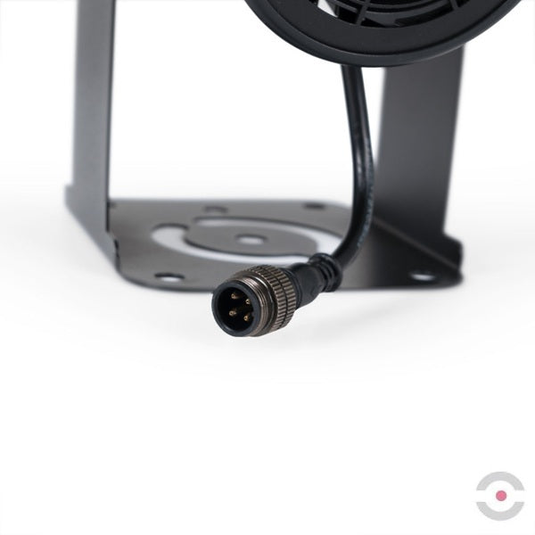 Projektor przemysłowy LED GOBO, 100W, optyka 18°, zewnętrzny, stały, 4 soczewki, IP65