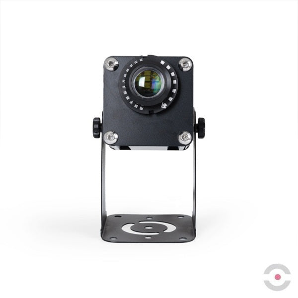 Projektor przemysłowy LED GOBO, 100W, optyka 18°, zewnętrzny, stały, 4 soczewki, IP65