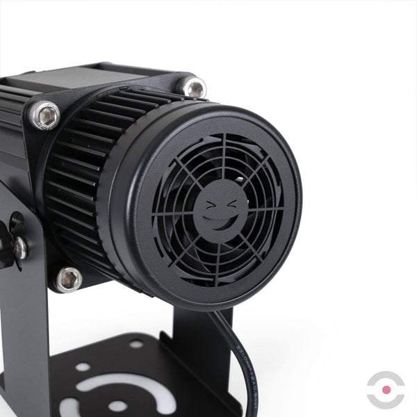 Projektor przemysłowy LED GOBO, 100W, optyka 18°, zewnętrzny, stały, 4 soczewki, IP65