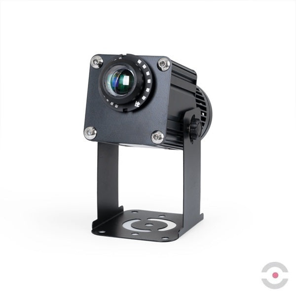 Projektor przemysłowy LED GOBO, 100W, optyka 18°, zewnętrzny, stały, 4 soczewki, IP65