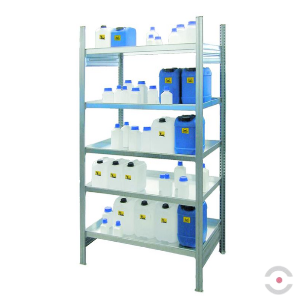 Regał półkowy Topserw, 5*półka (taca wychwytowa), moduł podstawowy, S*G*W 1060*635*2000 mm