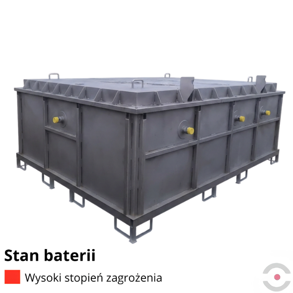 Pojemnik PG1 do transportu (ADR), składowania baterii Topserw, 2993 l, stal nierdzewna, wypełniacz PyroBubbles