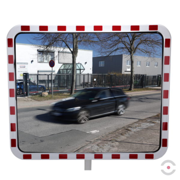 Lustro drogowe Dancop, London, akryl, 100*120 cm, biało-czerwone