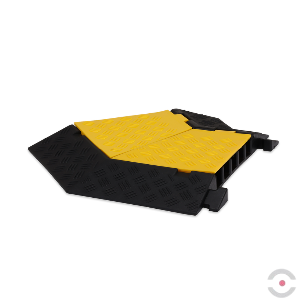 Osłona kabla z otwieraną pokrywą, 45° lewa, 5 przejść