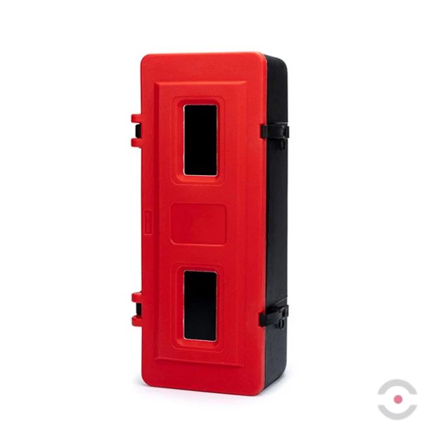 Szafka wisząca Jonesco na gaśnicę 6 kg, budynek/pojazd, Seria 70, czerwony/czarny