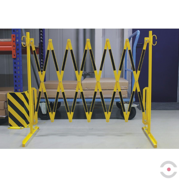 Bariera nożycowa, dł. 3600 mm, żółty/czarny