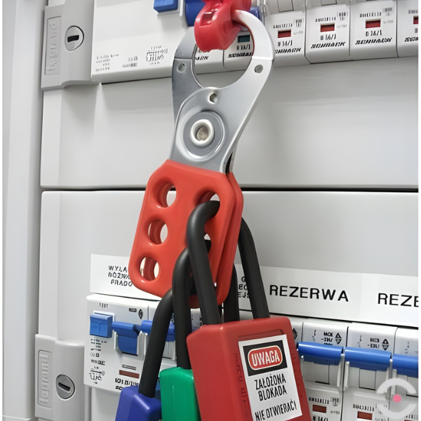 Kłódka bezpieczeństwa (Ex), korpus i kabłąk kompozytowy 6 mm, klucz KD, pomarańczowa