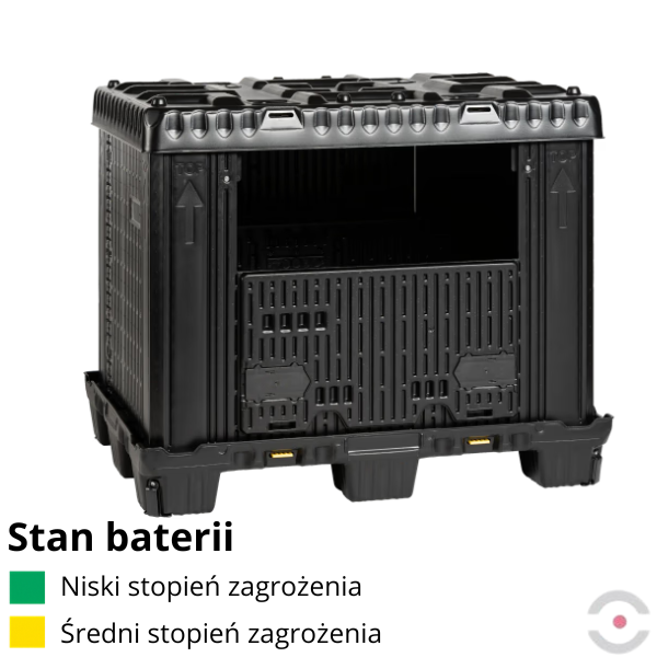 Pojemnik PG2 Basic, do transportu (ADR), składowania baterii Topserw, 790 l, polietylen
