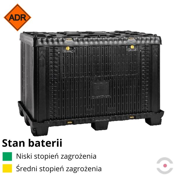 Pojemnik PG2 do transportu (ADR), składowania baterii i akumulatorów Topserw, 1580 l, polietylen