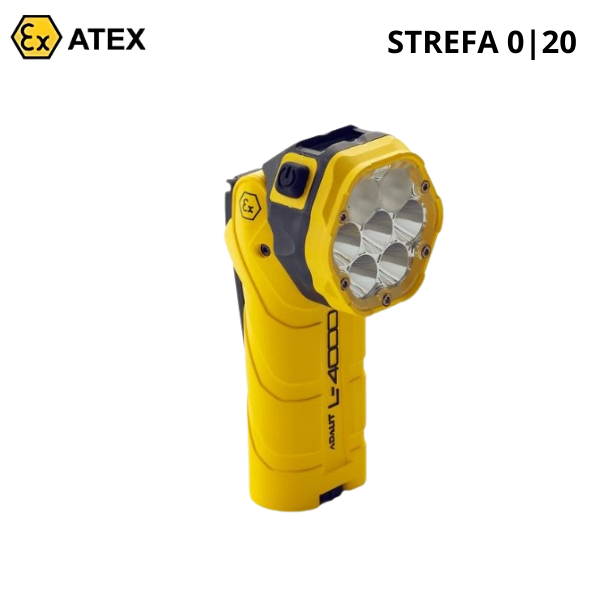 Latarka Ex ATEX Topserw ADALIT L-4000 akumulatorowa, ruchoma głowica, 7*LED, Zone ‘0’, ‘20’