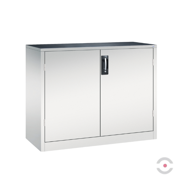 Szafa warsztatowa M, 2 półki, 3 szuflady, mata, drzwi dwuskrzydłowe, W*S*G 1000*1200*500 mm, szary