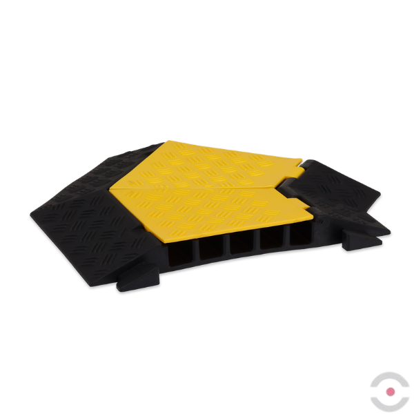 Osłona kabla z otwieraną pokrywą, 45° lewa, 5 przejść