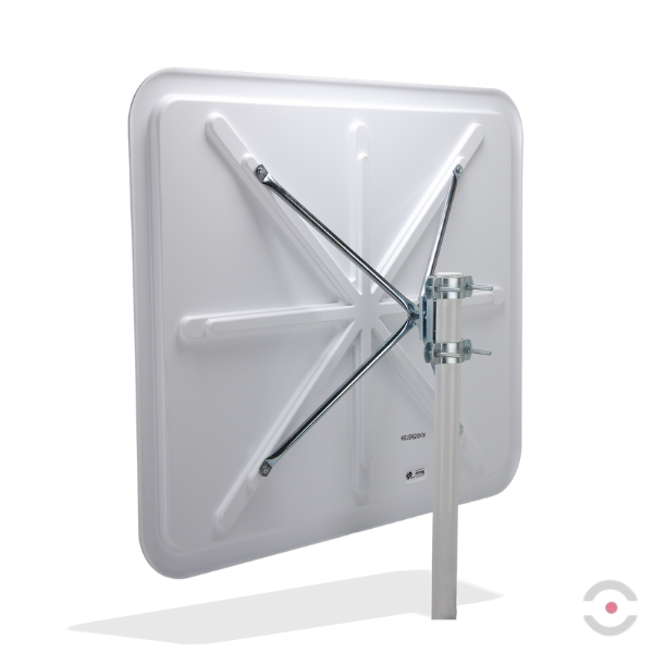 Lustro drogowe Dancop, Rome, poliwęglan, 80*100 cm, biało-czerwone