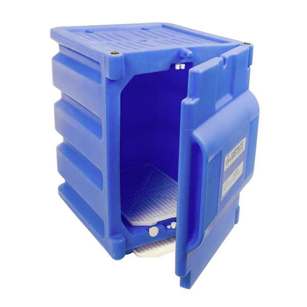 Szafa zabezpieczająca (kwasy, zasady) Justrite TABLE HDPE XS, 8 l, 1-drzwiowa ZR, niebieski