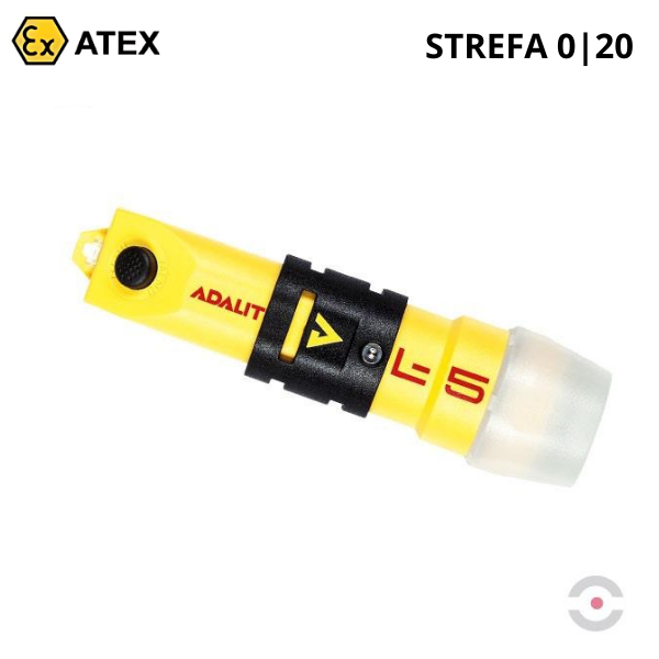 Latarka Ex ATEX Topserw ADALIT L-5P bateryjna, na hełm/kask, 1*LED, Zone ‘0’, ‘20’