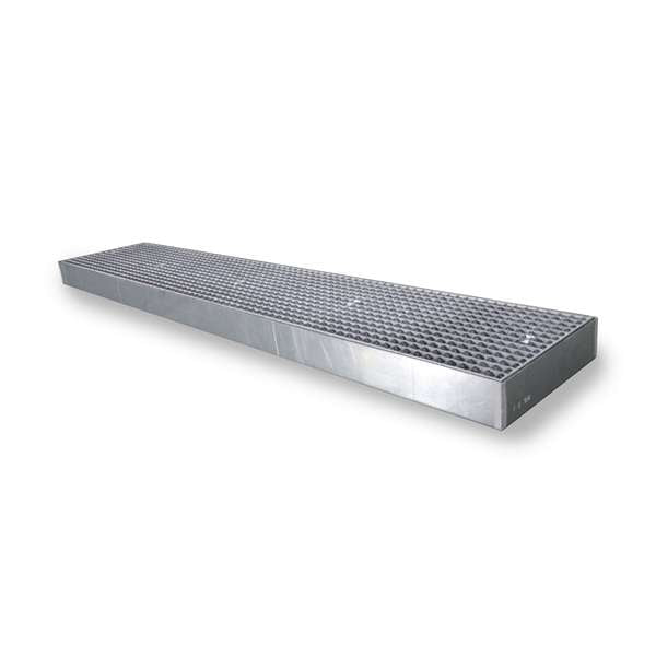 Platforma robocza stalowa Topserw 100 l, S*D*W 500*2500*123 mm, wanna wychwytowa, LOW