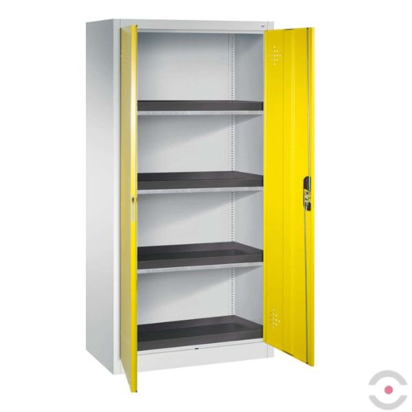Szafa zabezpieczająca (trujące) Topserw MODUS M, 2-drzwiowa, CLA żółte, 3 półki z wkładem PE, CP
