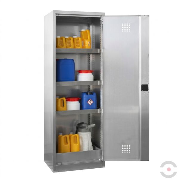 Szafa zabezpieczająca (trujące) Topserw SLIM S, 3 półki (tace), wanna, stal nierdzewna, 1*drzwi prawe