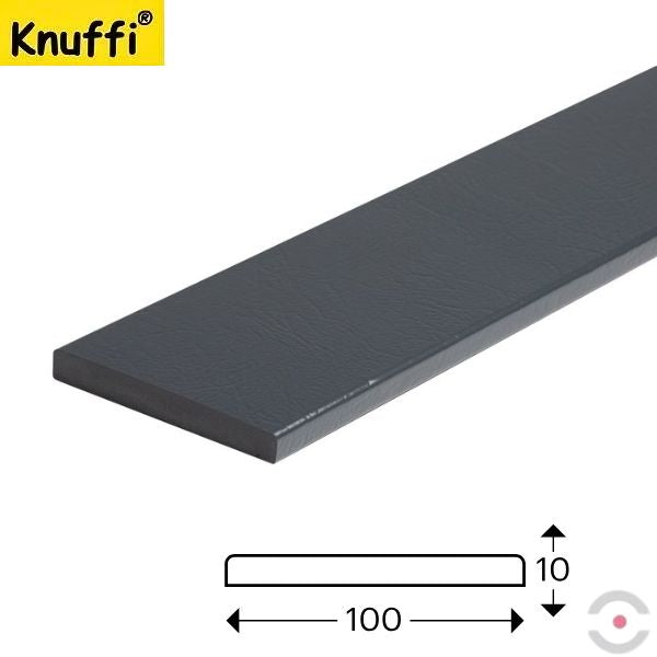 Elastyczny profil ostrzegawczo-ochronny Knuffi, typ MINI GIANT, antracyt, 1000 mm