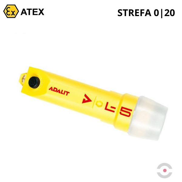 Latarka Ex ATEX Topserw ADALIT L-5P bateryjna, prosta, 1*LED, Zone ‘0’, ‘20’