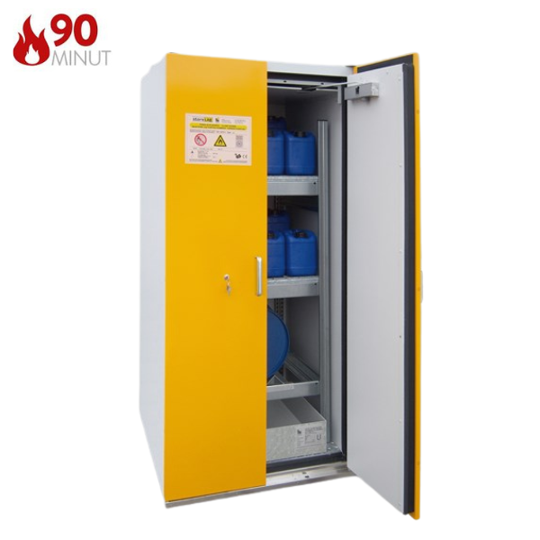 Szafa ognioodporna Topserw DRUM-90 L, 3 półki, wanna wychwytowa EW, FAS, 90 min