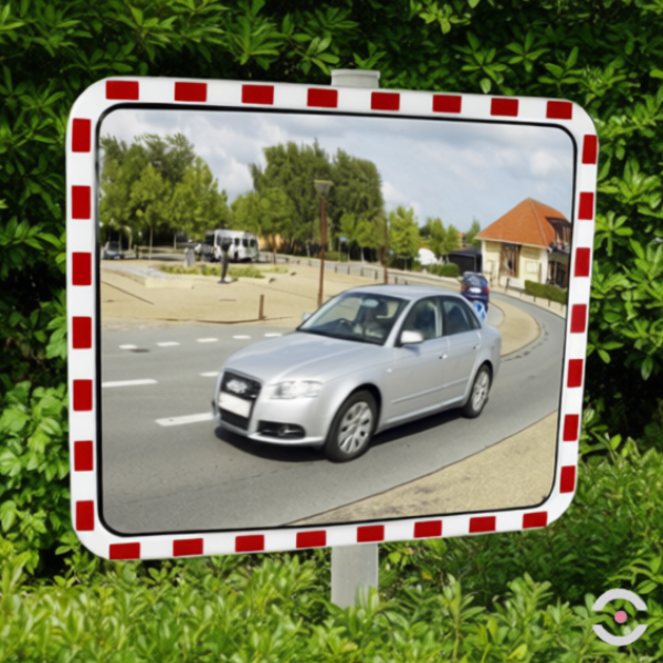 Lustro drogowe Dancop, London, akryl, 100*120 cm, biało-czerwone