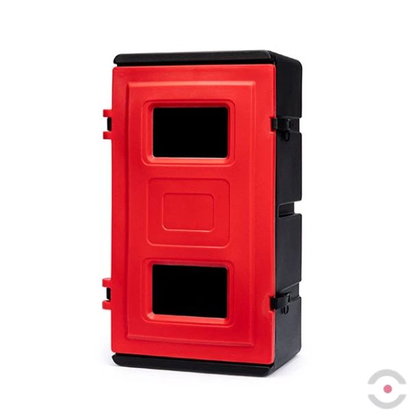 Szafka wisząca Jonesco na gaśnicę 12 kg, budynek/pojazd, Seria 73, czerwony/czarny