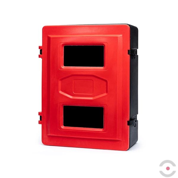 Szafka wisząca Jonesco na gaśnicę 2*12 kg, budynek/pojazd, Seria 72, czerwony/czarny