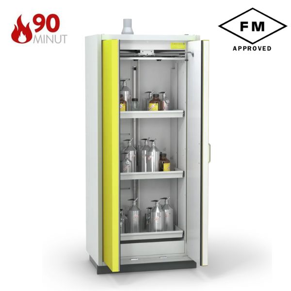 Szafa ognioodporna Topserw PRIME-90 L, 3 półki wysuwane, drzwi CLA/O żółte, CLASSIC, 90 min