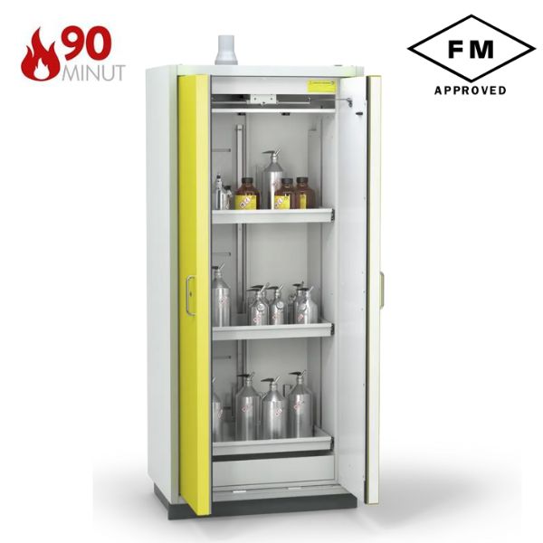 Szafa ognioodporna Topserw PRIME-90 L, 3 półki wysuwane, drzwi CLA żółte, CLASSIC, 90 min