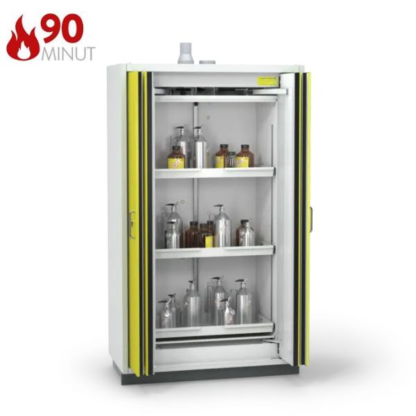 Szafa ognioodporna Topserw PRIME-90 XL, 3 półki wysuwane, drzwi FSC żółte, PREMIUM, 90 min