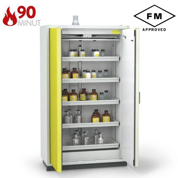 Szafa ognioodporna Topserw PRIME-90 XL, 5 półek wysuwanych, drzwi CLA/O żółte, CLASSIC, 90 min