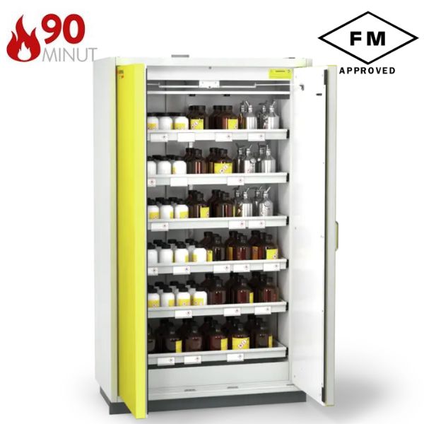 Szafa ognioodporna Topserw PRIME-90 XL, 6 półek wysuwanych, drzwi CLA/O żółte, CLASSIC, 90 min