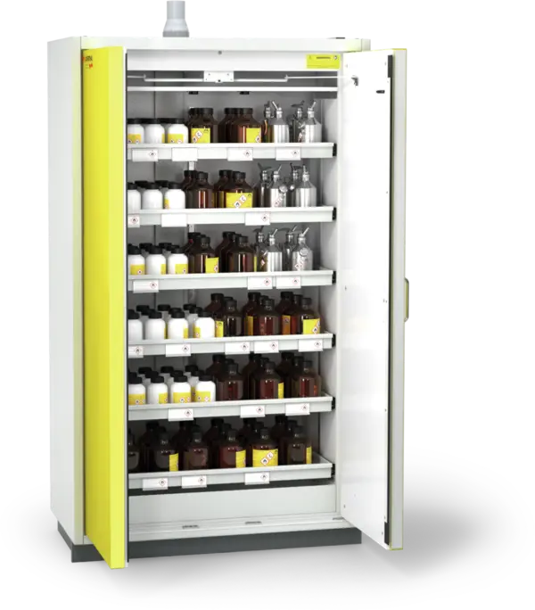 Szafa ognioodporna Topserw PRIME-90 XL, 6 półek wysuwanych, drzwi CLA/O żółte, CLASSIC, 90 min