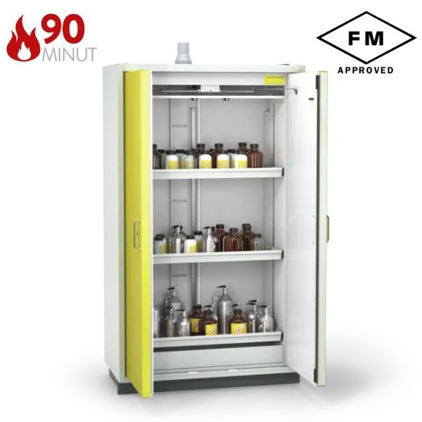 Szafa ognioodporna Topserw PRIME-90 XL, 3 półki wysuwane, drzwi CLA żółte, CLASSIC, 90 min