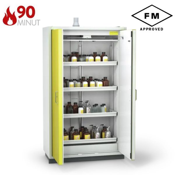 Szafa ognioodporna Topserw PRIME-90 XL, 4 półki wysuwane, drzwi CLA żółte, CLASSIC, 90 min