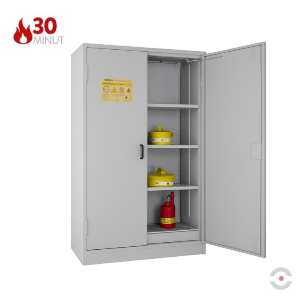Szafa ognioodporna Topserw SAFE-30 XL, 3 półki, drzwi szare, SiS, 30 min