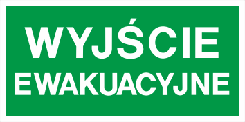 Znak ewakuacyjny Wyjście ewakuacyjne 200x400mm PT (2E)