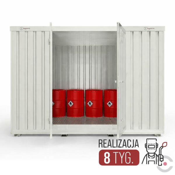 Magazyn chemiczny nieizolowany Topserw, SLH 3*2, S*G*W 3075*2075*2385 mm, 1000 l, jednomodułowy