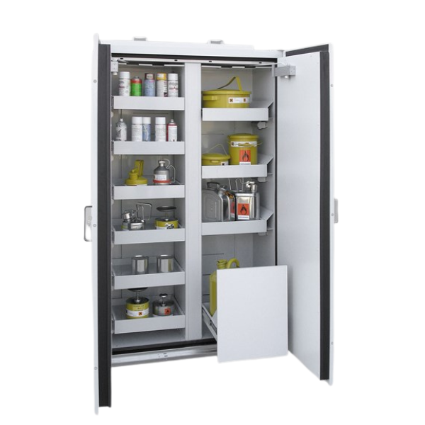 Szafa ognioodporna Topserw PRIME-90 XL-2, 6 półek/2 szuflady wysuwane, drzwi żółte, SiS ES, 90 min