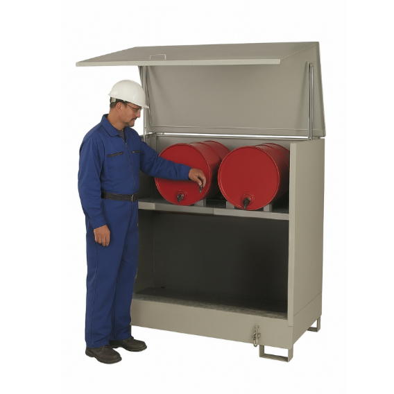 Półka kratowa (małe pojemniki, 2*beczka 60 l) S*G 1260*500 mm, 1 poziom