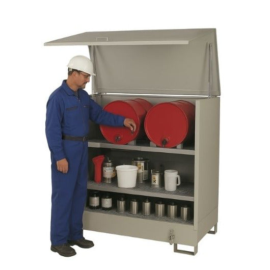Półka kratowa (małe pojemniki, 2*beczka 60 l) S*G 1260*500 mm, 1 poziom