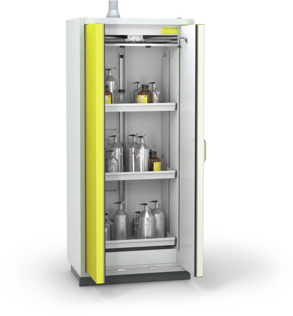 Szafa ognioodporna Topserw PRIME-90 L, 3 półki wysuwane, drzwi CLA/O żółte, CLASSIC, 90 min