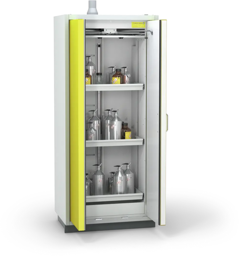 Szafa ognioodporna Topserw PRIME-90 L, 3 półki wysuwane, drzwi CLA/O żółte, CLASSIC, 90 min