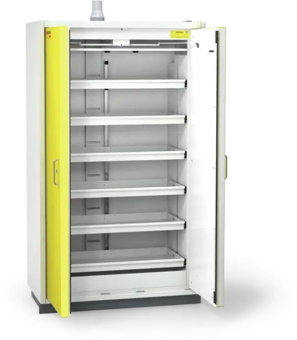 Szafa ognioodporna Topserw PRIME-90 XL, 6 półek wysuwanych, drzwi CLA żółte, CLASSIC, 90 min