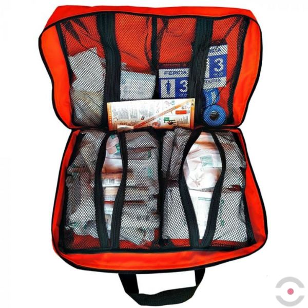 Apteczka biurowa Topserw, 2*DIN13157, 50 osób, torba, kolor pomarańczowy